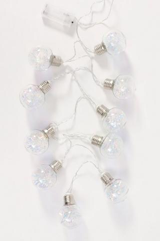 Tinsel Iridescent Bulb String Lights