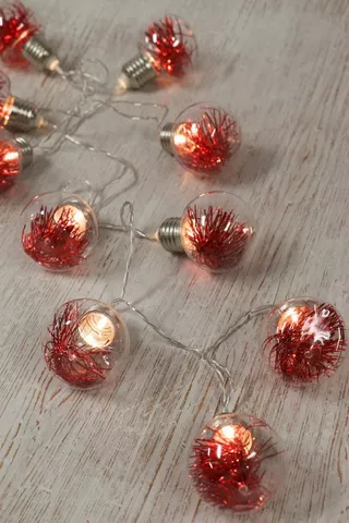 Tinsel Iridescent Bulb String Lights