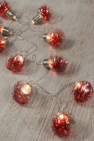 Tinsel Iridescent Bulb String Lights
