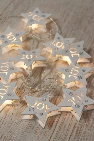 Wooden Star String Lights