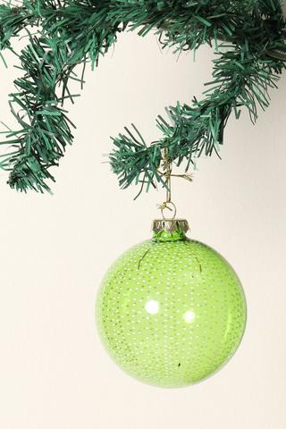 Spotty Bauble Green