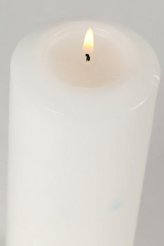 3 Unscented Pillar Candles 20cm