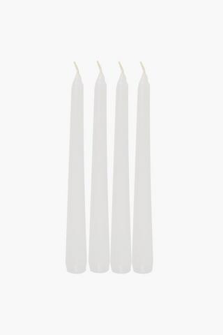 Pack Of 4 Tapered Dinner Candles, 20cm
