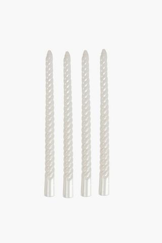 Pack Of 4 Spiral Dinner Candles
