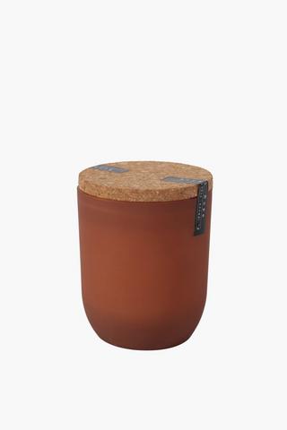 Rose Frosted Glass Candle, Small