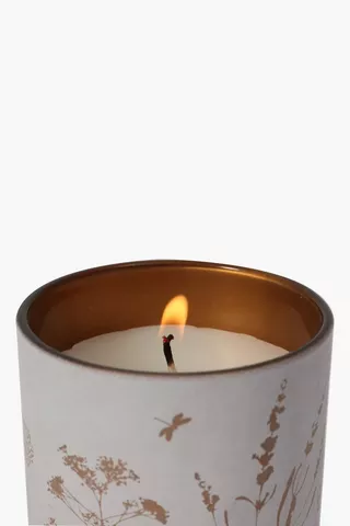Floral Ceramic Waxfill Candle