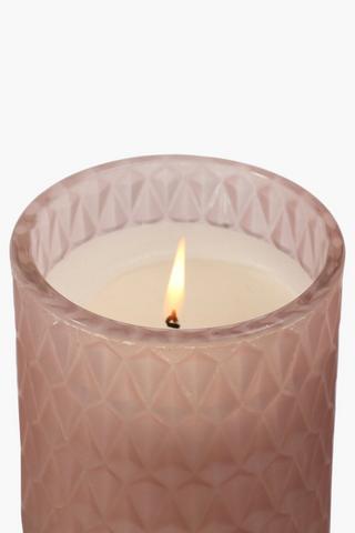 Amber And Jasmine Diamond Glass Candle