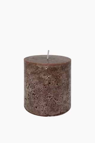 Fragranced Rustic Pillar Candle, 10x10cm
