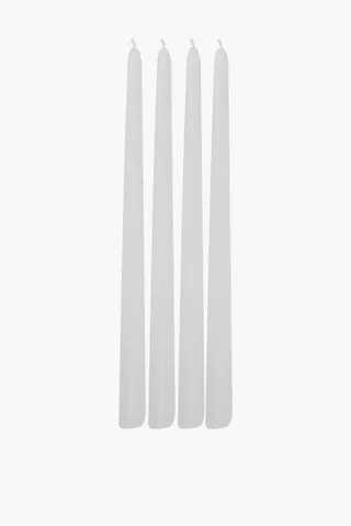 Pack Of 4 Tapered Dinner Candles, 30cm