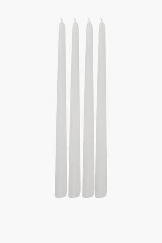 Pack Of 4 Tapered Dinner Candles, 30cm