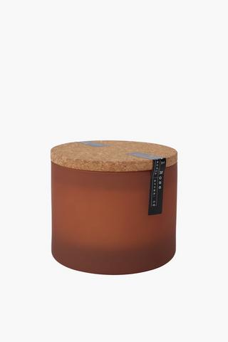 Rose Frosted Glass Candle, Large