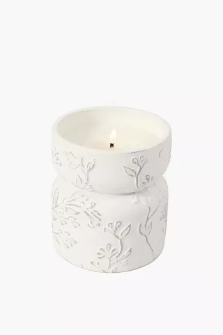 Floral Waisted Waxfill Candle