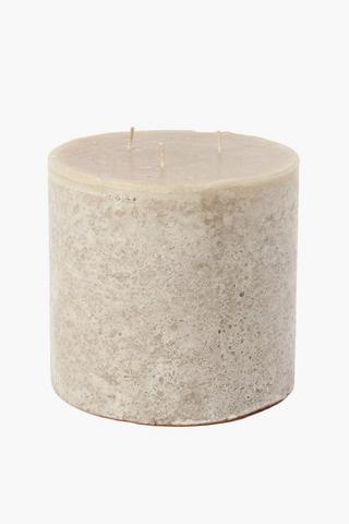 Sandalwood Rustic Pillar Candle 14x15cm