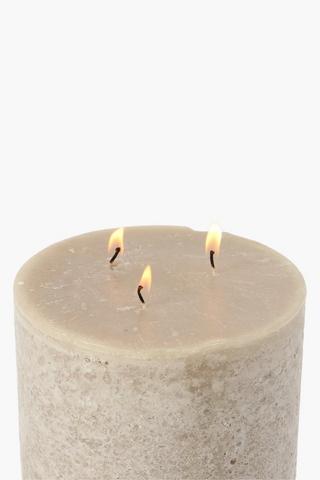 Sandalwood Rustic Pillar Candle 14x15cm