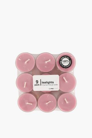 Pack Of 9 Scented Tealight Candles