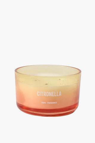 Sunshine Citronella Glass Candle Large