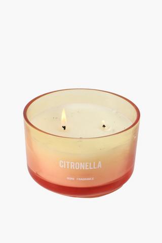 Sunshine Citronella Glass Candle Large