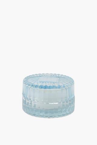 Blue Musk Ridge Glass Candle