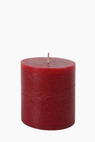Cranberry Pillar Candle, 10x10cm