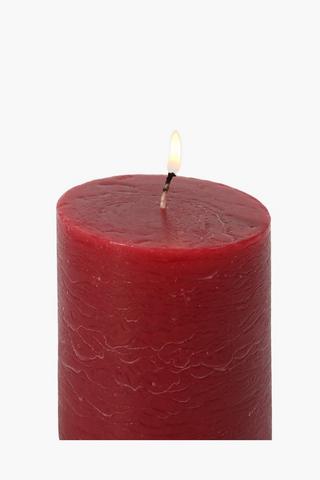 Cranberry Pillar Candle, 10x10cm