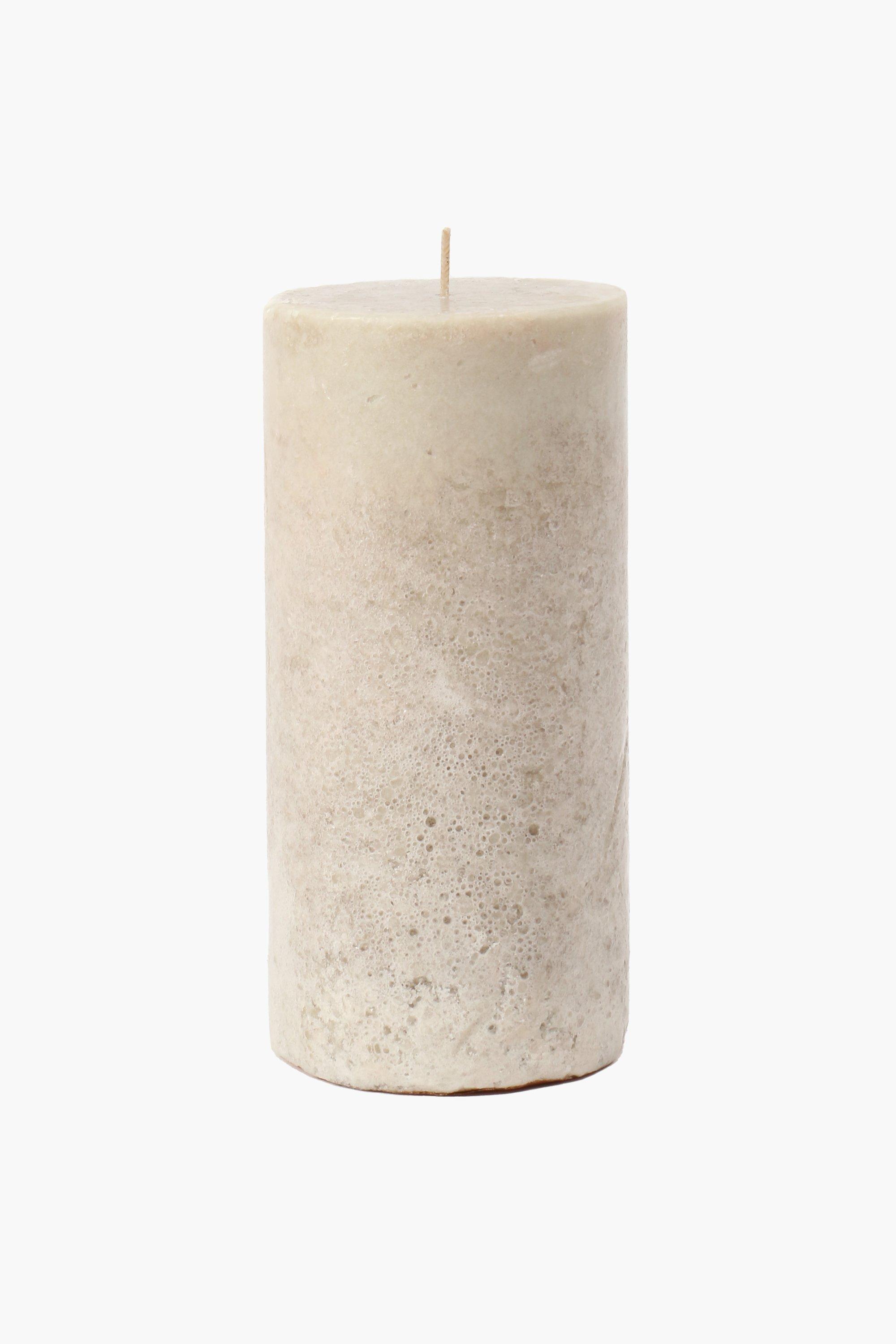 Sandalwood Rustic Pillar Candle 10x20cm