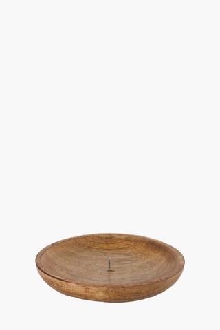 Wood Candle Plate