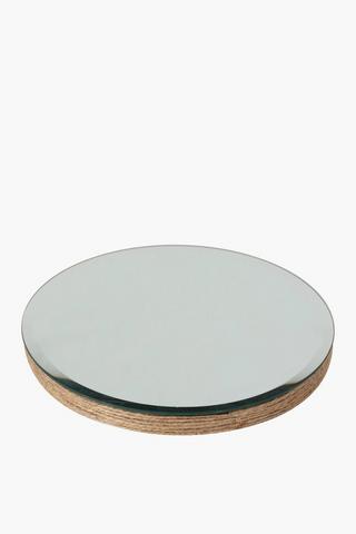Twine Mirror Candle Plate, Large