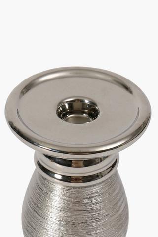 Ceramic Scratch Dinner Candle Holder 15cm