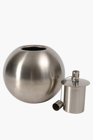 Aluminium Globe Garden Torch, Large