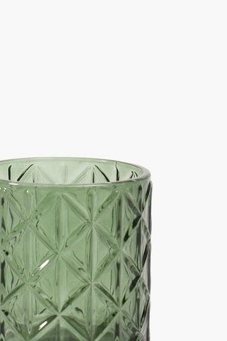 Diamond Cut Glass Tealight Holder