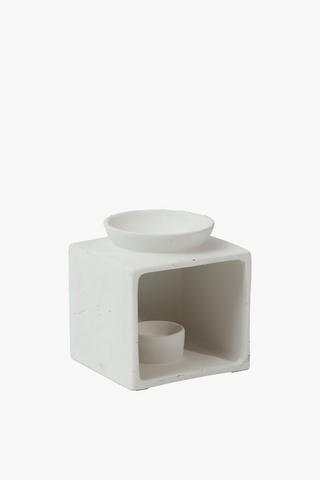 Ceramic Prism Oil Burner, 12x13cm