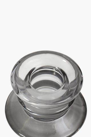 3 Pack Smokey Glass Candle Holders