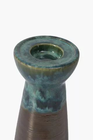 Clarence Glazed Candle Holder Small