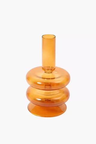 Squat Glass Candle Holder, Large