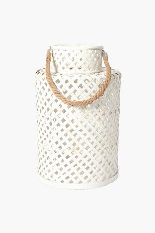 Cross Weave Metal Lantern