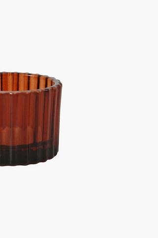 Ribbed Glass Tealight Holder
