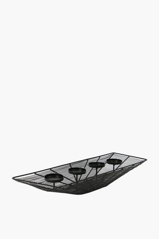 Metal Weave Multi-candle Holder, 70x22cm