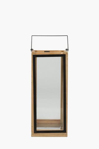 Wood And Glass Lantern Medium