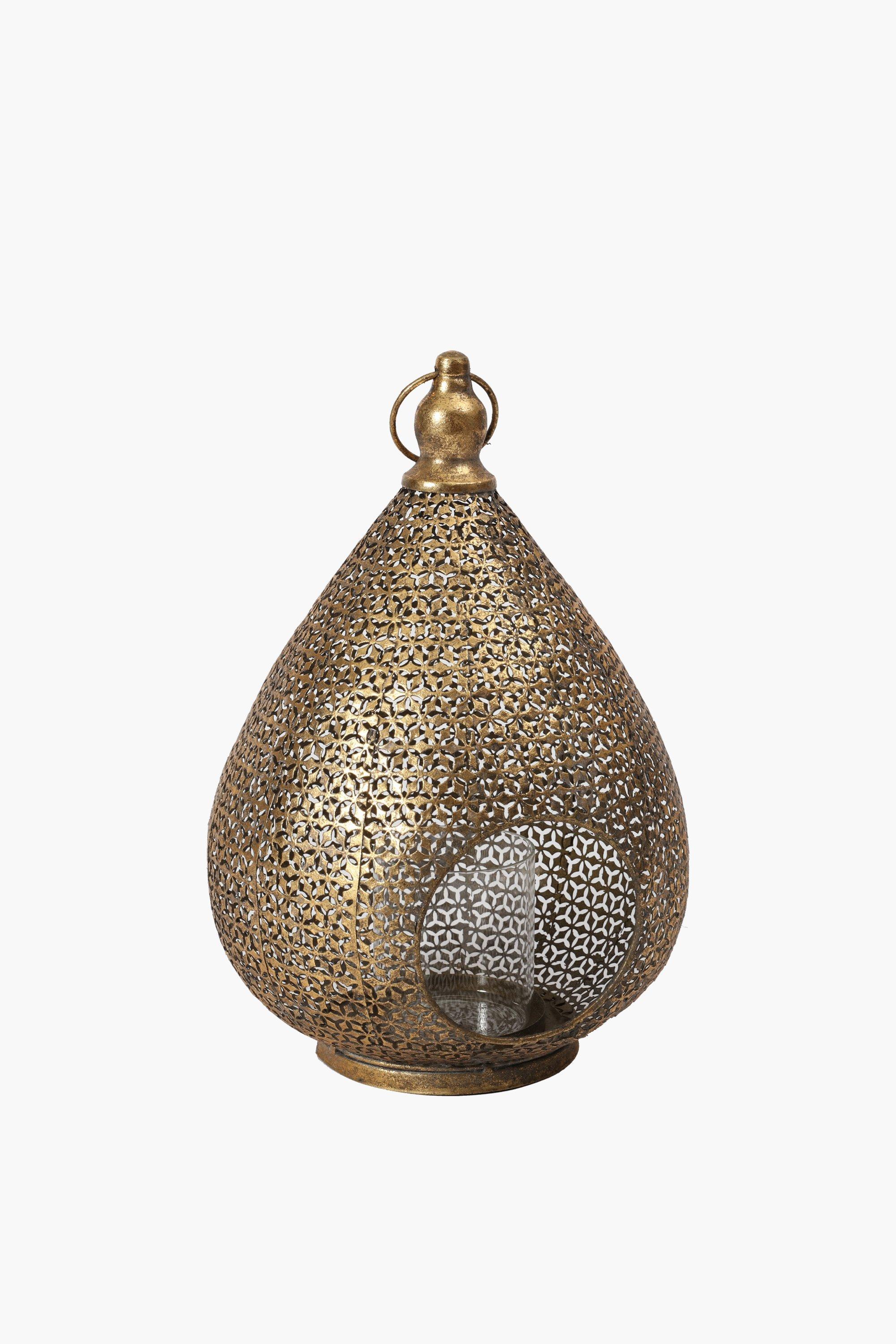 Punched Metal Lantern Medium