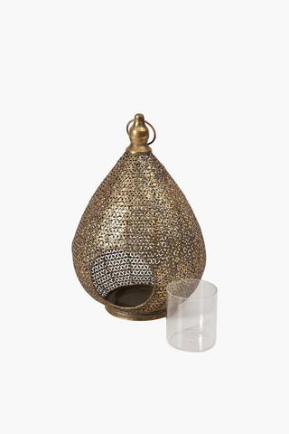 Punched Metal Lantern Medium