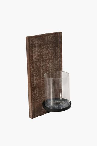 Wooden Wall Candle Holder