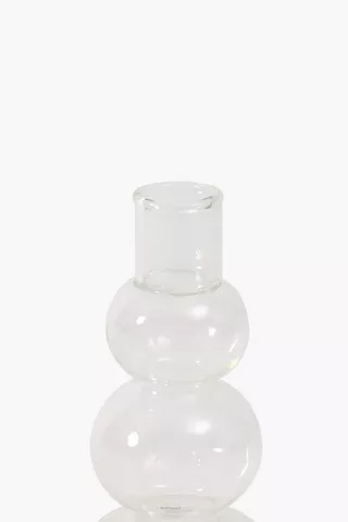 Bubble Glass Dinner Candle Holder