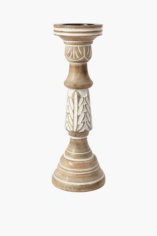 Fleur Wooden Candle Holder, Extra Large