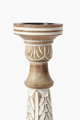 Fleur Wooden Candle Holder, Extra Large