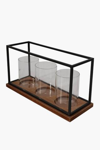 Metal Prism Multi Candle Holder