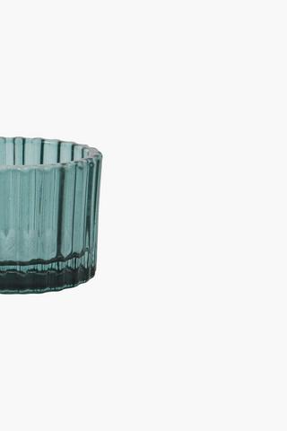 Ribbed Glass Tealight Holder
