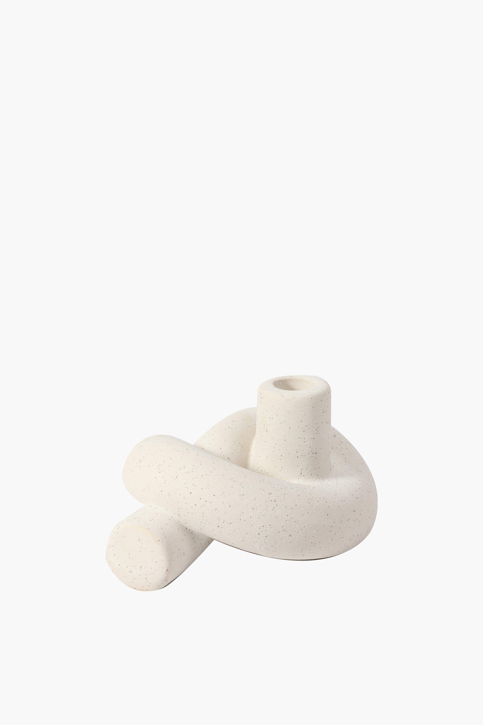 Ceramic Knot Candle Holder, 15x9cm