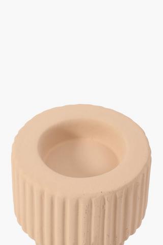 Ceramic Ribbed Tealight Holder