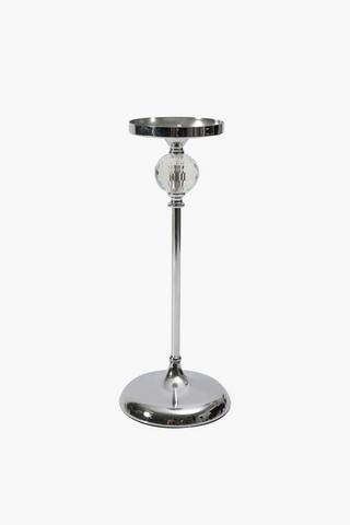Metal And Crystal Candle Holder Large