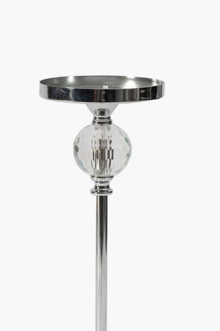 Metal And Crystal Candle Holder Large